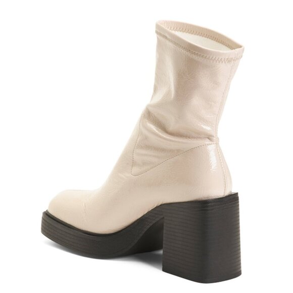 NIB KENNETH COLE NEW YORK Amber Heeled Booties in Ecru Womens Size 9 - Picture 5 of 9